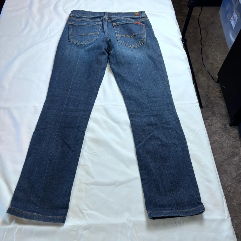 7 For All Mankind Roxanne Women’s Jeans Size 12 Blue Mid Rise Slim Bootcut